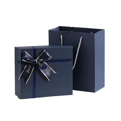 Orange Cosmetic Paper Box Makeup Sets Ribbon Cosmetic Packaging Box