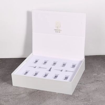 White  Cosmetic Gift Box For Lyophilized Powder Mask Skin Care Flap Paper  Box