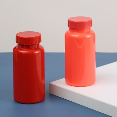Vitamin Capsule Pill Plastic Bottle Packaging 150Ml Red Pink Empty Supplement