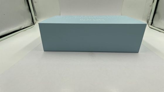 Cosmetic Packaging Box Blue   Flap Lid Packaging Cardboard  Custom Magnetic Closure Gift Box