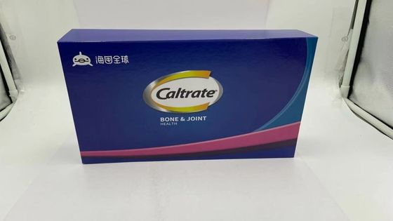 Sport Nutrition Magnetic Closure Gift Box Custom Glossy Lamination Blue Color