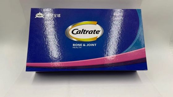 Sport Nutrition Magnetic Closure Gift Box Custom Glossy Lamination Blue Color