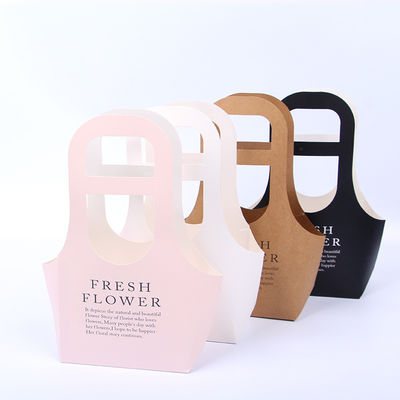 Paperboard Flower Custom Paper Carrier Bags With Handle