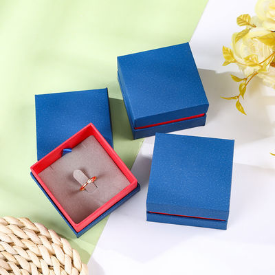 Thick Blue Necklace Base Lip Gift Jewelry Box Paper Ring Earring Bracelet Pendant
