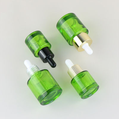 15ml 1oz 30ml 50ml Clear Frosted Glass Oil Bottle Green Transparent Dropper Bottle for Cosmetics Packaging Sealing Type