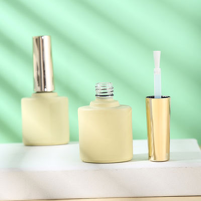 Customized Logo Glass Collar Golden Oval UV Gel Nail Remover Bottles with Luxury Unique Empty Design 8ml 10ml 12ml 15ml