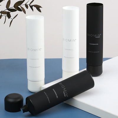 Empty White or Black Matte Soft Touch Plastic Tube Face Wash Cream Soft Tubes Packaging for Cosmetics and Custom Labels