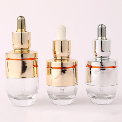 Senior PAK Unique Design Customize Label Printing Empty Glass CBD Serume Oil Dropper Bottle with Silver or Gold Top