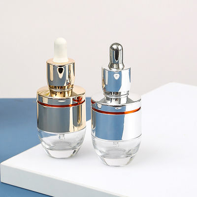 Senior PAK Unique Design Customize Label Printing Empty Glass CBD Serume Oil Dropper Bottle with Silver or Gold Top