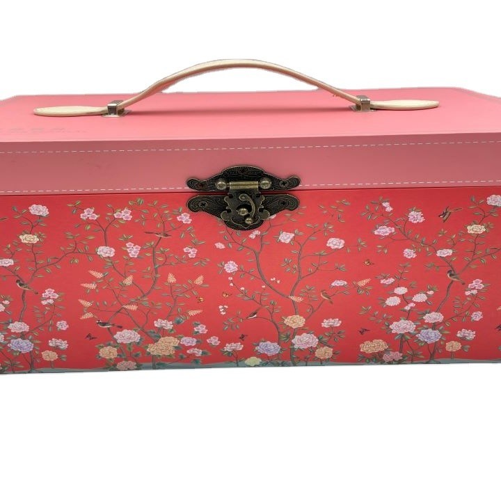 Luxury Food Cake Paper Box Pink Gift Box Packaging With Lock