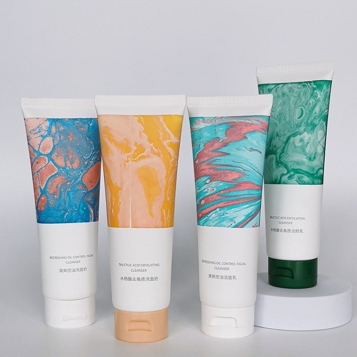 100ml Green Squeeze Tube Offset Printing Cosmetic Container with Screw Flip TOP Recycled Bioplastic Tube